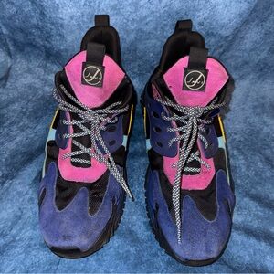 Javi Sense Colorblock Athletic Sneaker Black Purple Pink Blue Yellow Lace Up
